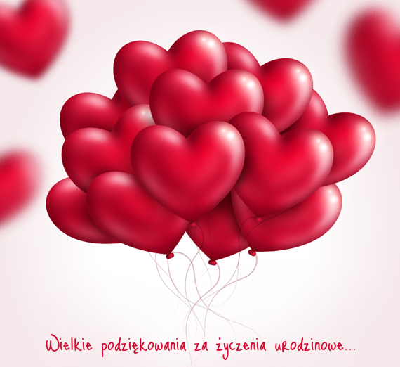 Serduszkowe balony z podziękowaniami